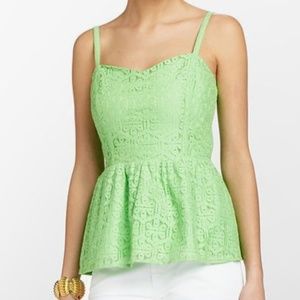 Lilly Pulitzer Gardenia Peplum Top - Size 10